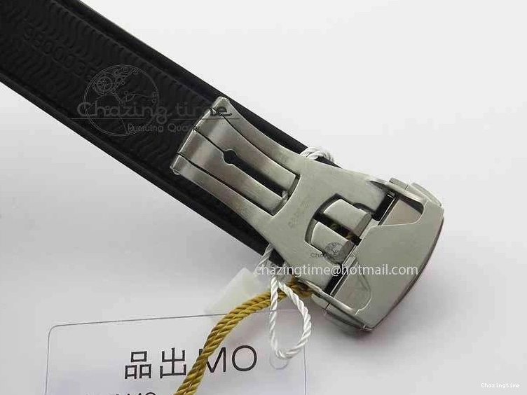 0319 Unisex Planet Ocean Master Chrono 45mm SS OM 1:1 Best Edition Black Dial On Black Rubber Strap A 8171